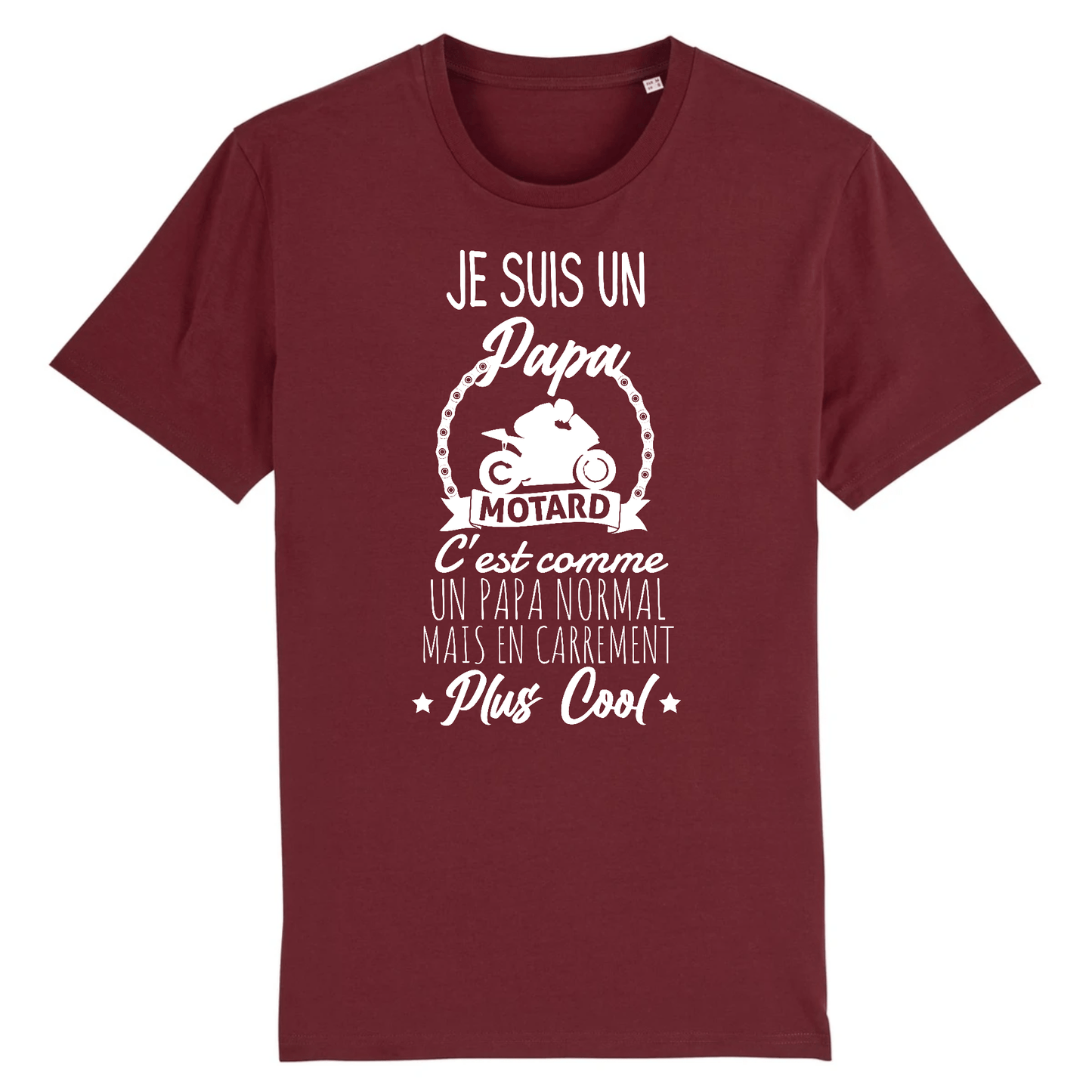 T-shirt Papa Motard XS / Bordeaux