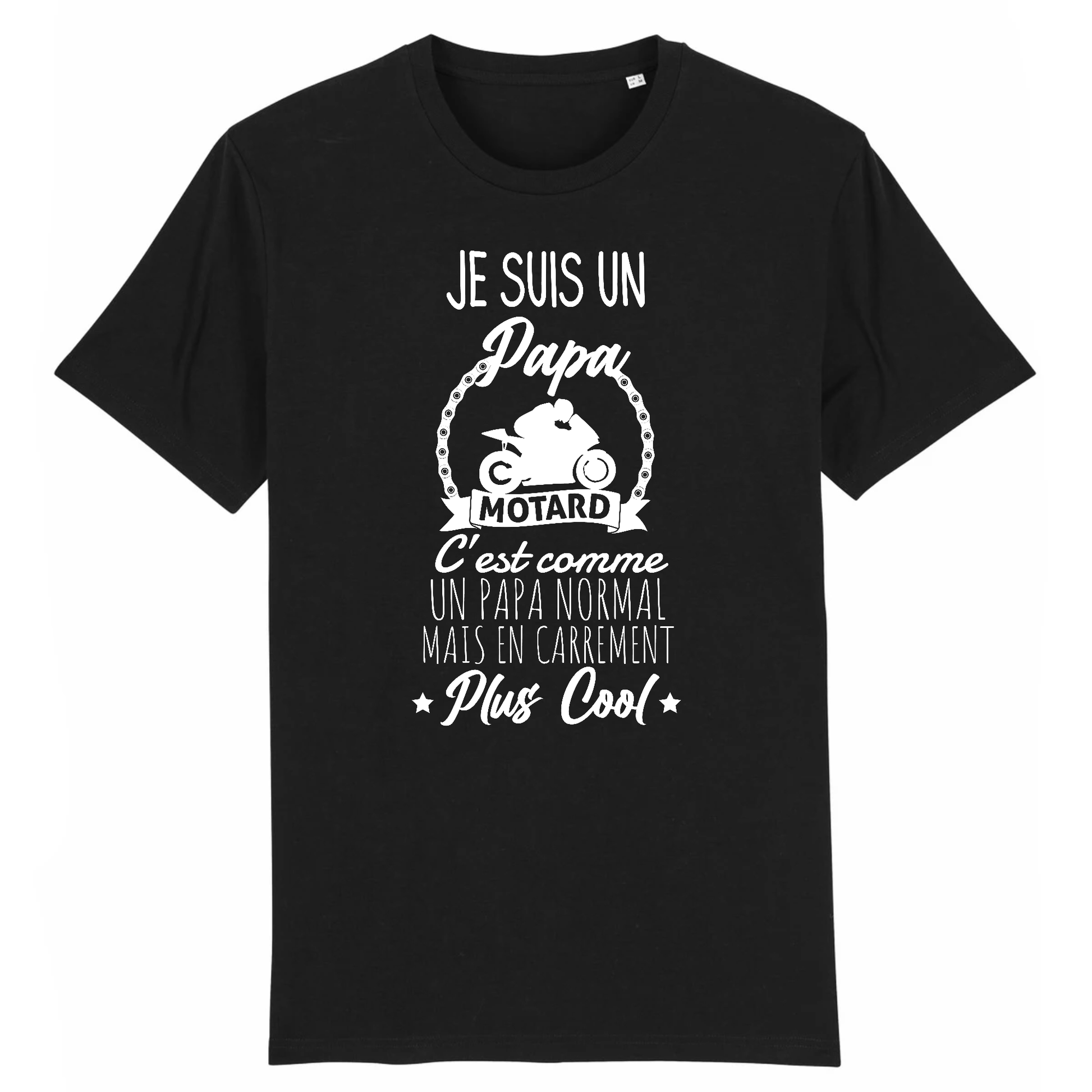 T-shirt Papa Motard XS / Noir