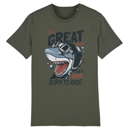 T-shirt Requin Méchant XS / Kaki