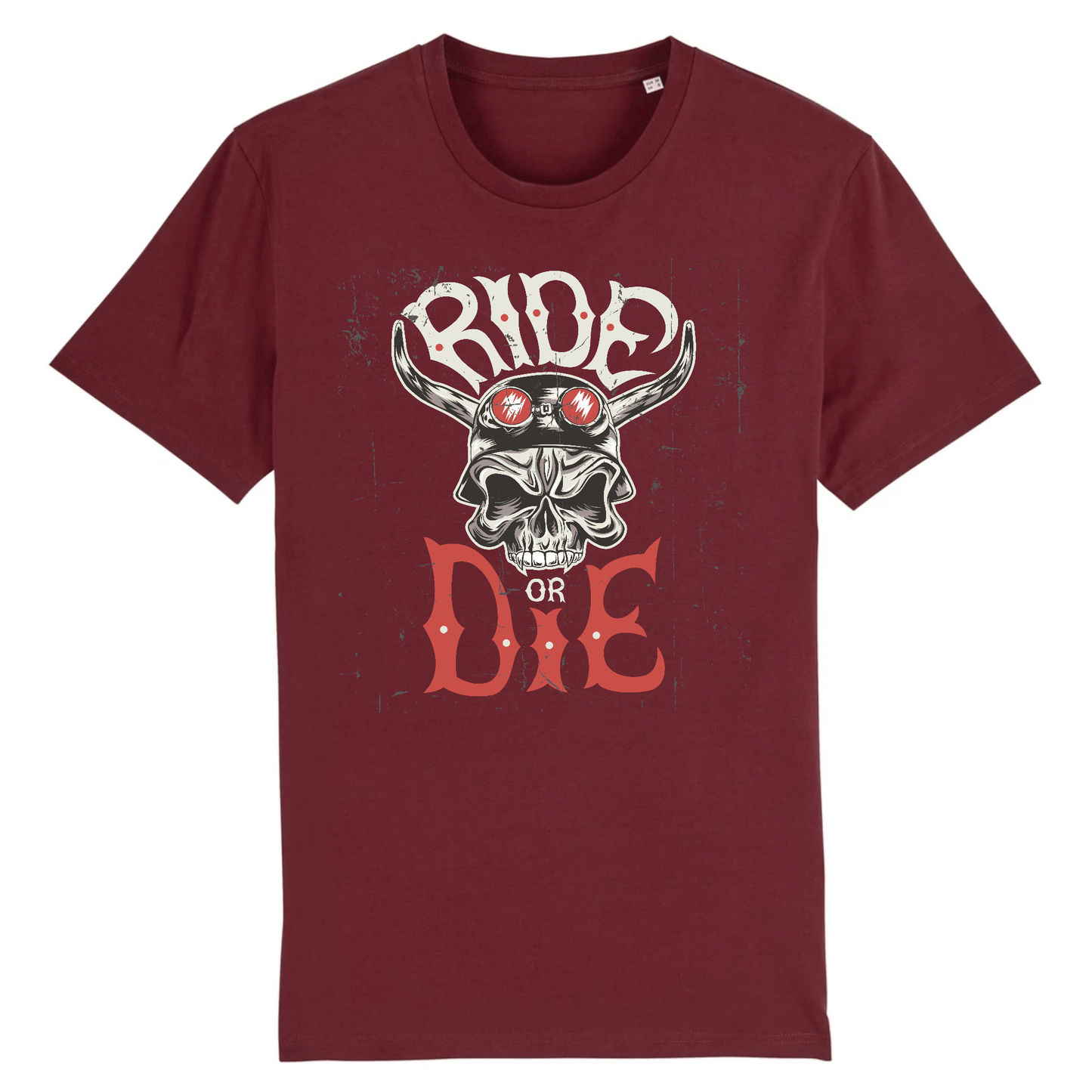 T-shirt Ride or Die | Mr.Biker XS / Bordeaux