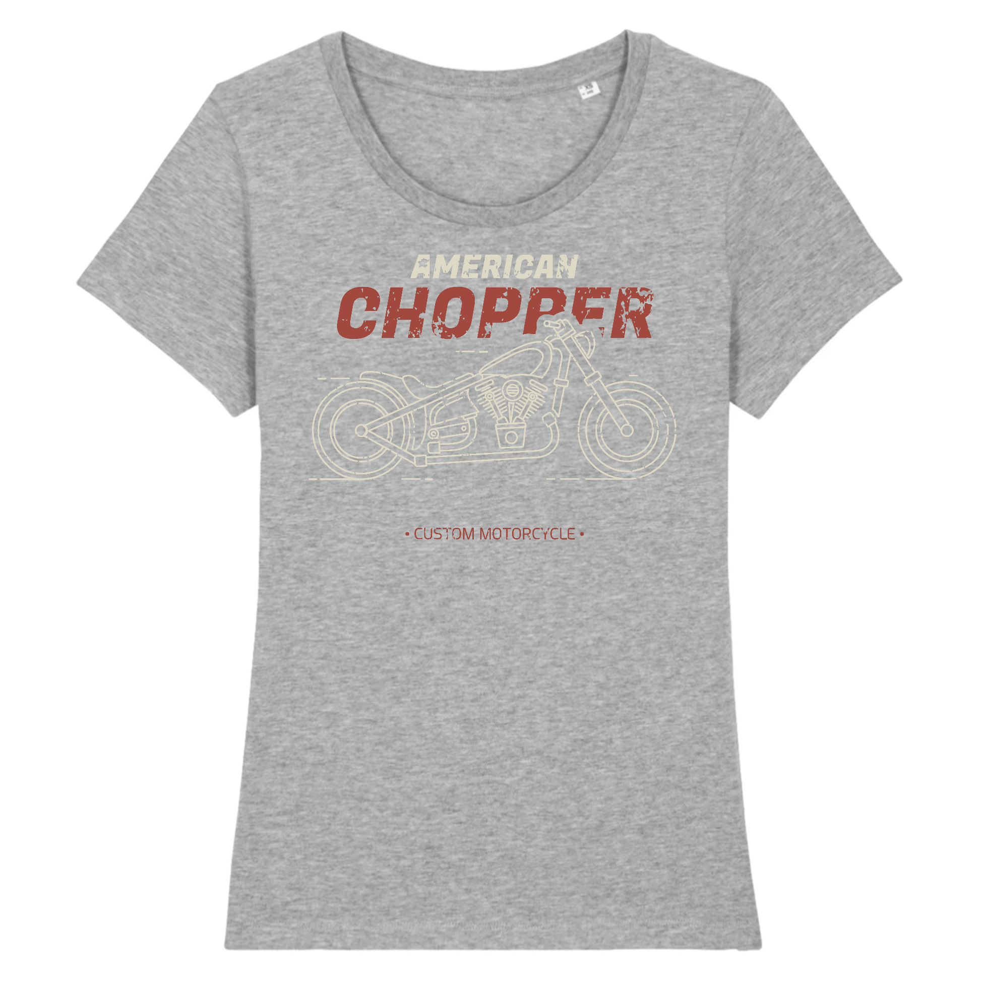 Tee shirt Femme Chopper | Mr.Biker XS / Gris