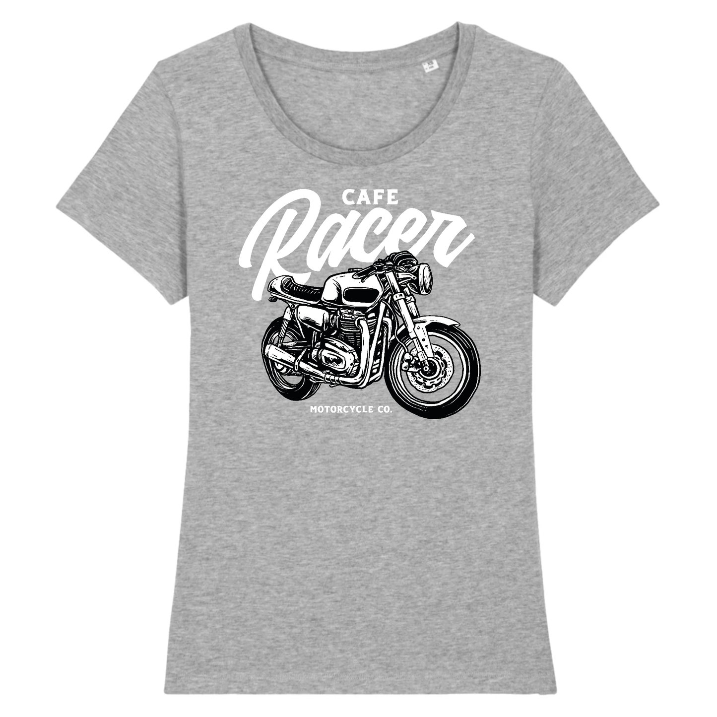 Tee shirt Moto Café Race Femme | Mr.Biker XS / Gris