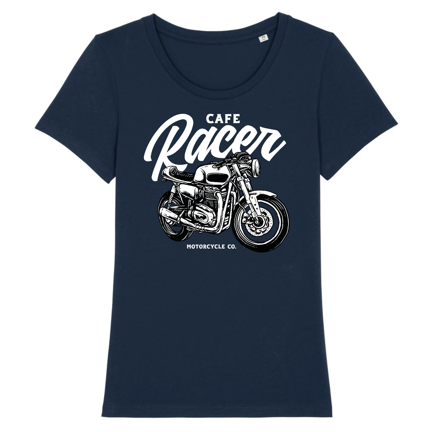 Tee shirt Moto Café Race Femme | Mr.Biker XS / Marine