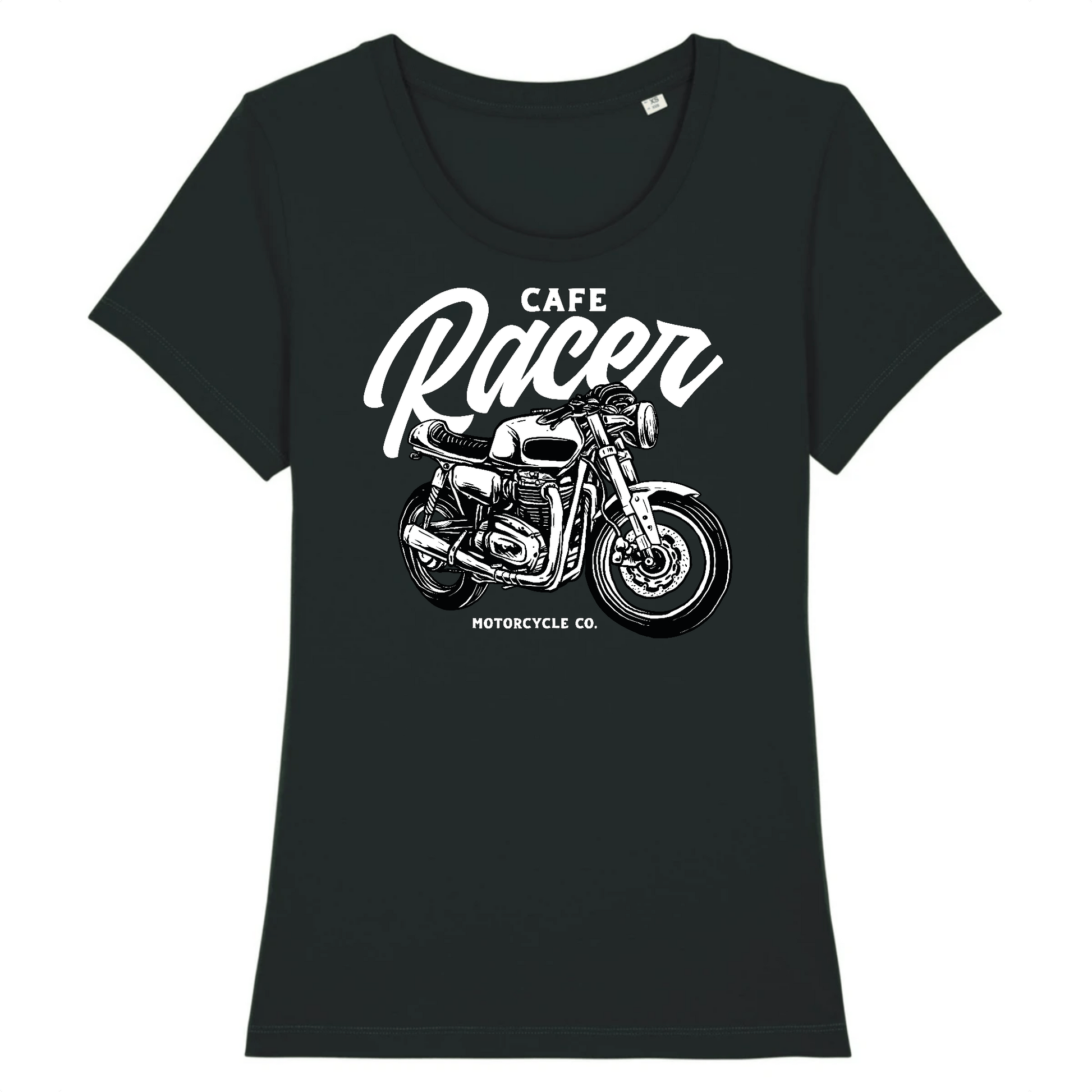 Tee shirt Moto Café Race Femme | Mr.Biker XS / Noir