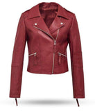 Veste Biker Femme Rouge