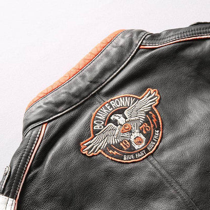 Veste Cuir Moto Vintage