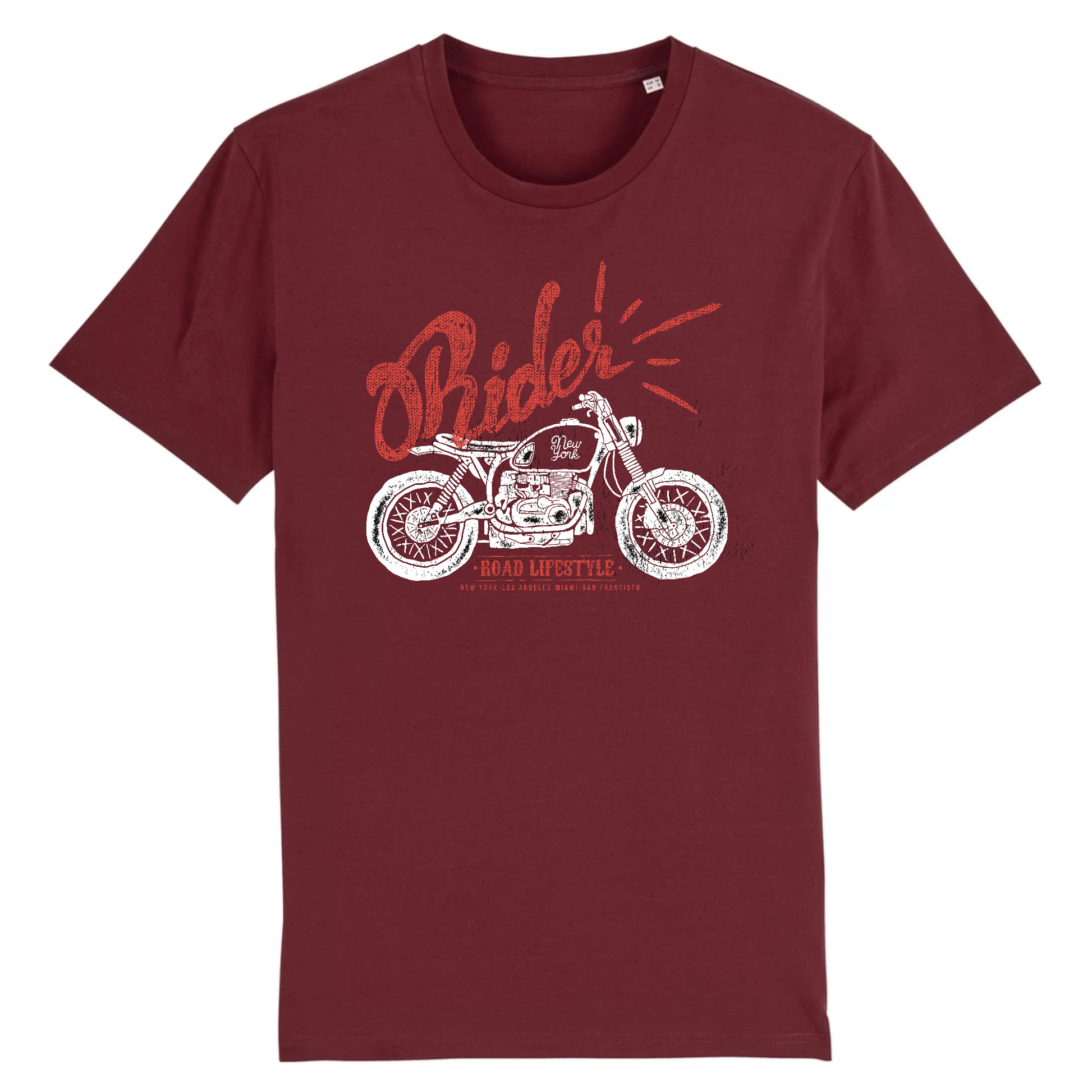 Vintage Bicker T shirt | Mr.Biker XS / Bordeaux