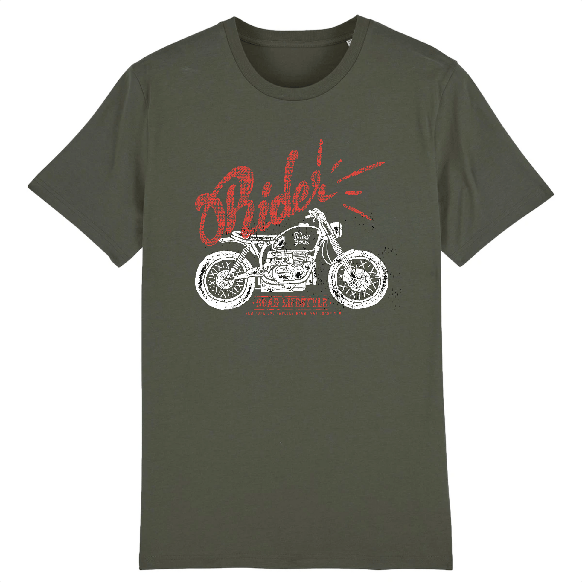 Vintage Bicker T shirt | Mr.Biker XS / Kaki